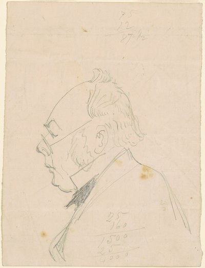 Egy férfi profilja alkotó: Emanuel Gottlieb Leutze