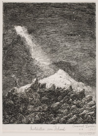 Surtshellír Izlandon alkotó: Emanuel Larsen
