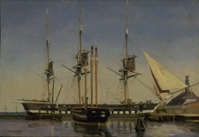 A "Niels Juel" Fregate a Nyholm-i Főőrség közelében alkotó: Emanuel Larsen