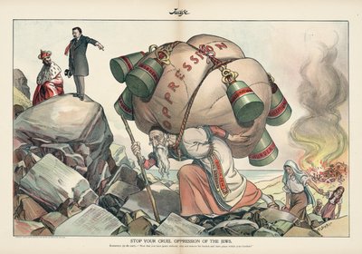 Állítsd meg a zsidók kegyetlen elnyomását, Judge magazin, 1905. szeptember (kromolitográfia) alkotó: Emil Flohri