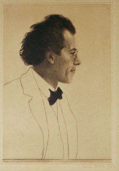 Gustav Mahler, zeneszerző és karmester alkotó: Emil Orlik