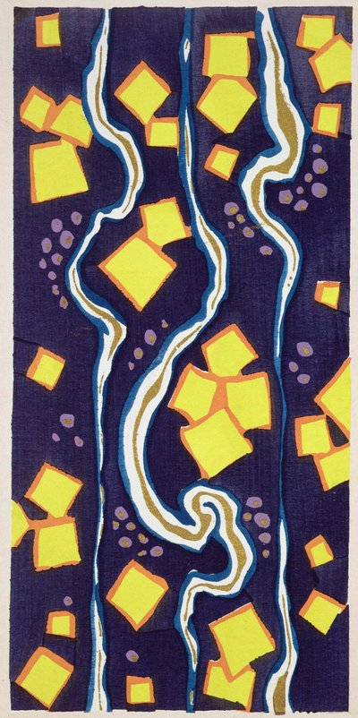 Tervezési motívum a „Floreal: Dessins & Coloris Nouveaux”-ból, 1920 körül (stencilnyomat) alkotó: Émile Allain Séguy