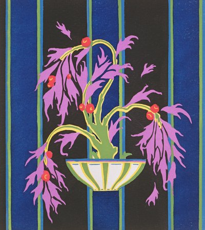 Tervezési motívum a „Floreal: Dessins & Coloris Nouveaux”-ból, 1920 körül (stencilnyomat) alkotó: Émile Allain Séguy
