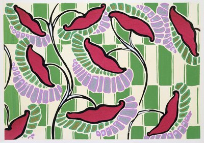 Virágmintás motívum a „Floreal: New Designs & Colors”-tól alkotó: Émile Allain Séguy