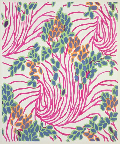 Virágmintás motívum a „Floreal: Dessins & Coloris Nouveaux”-ból, 1920 körül (stencilnyomat) alkotó: Émile Allain Séguy