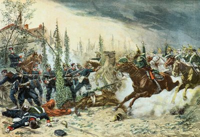Francia sárkányok támadása a gravelotte-i csatában alkotó: Emile (after) Brisset