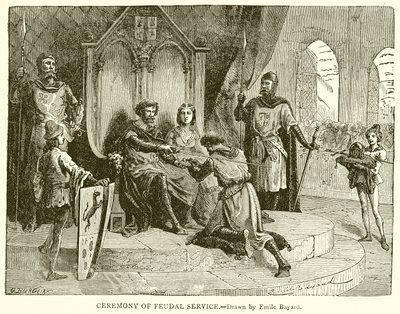 A feudális szolgálat szertartása alkotó: Emile Antoine Bayard