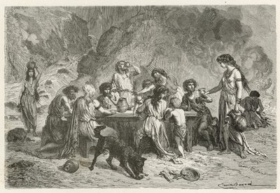 Étkezés a bronzkorban alkotó: Emile Antoine Bayard