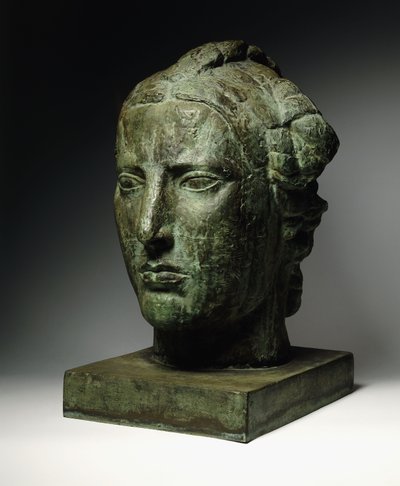 A Liberty vezetője; Tete de Liberte, 1914 körül (bronz zöld patinával) alkotó: Emile-Antoine Bourdelle