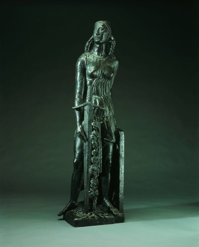 Győzelem, 1921 körül (bronz sötétbarna patinával) alkotó: Emile-Antoine Bourdelle