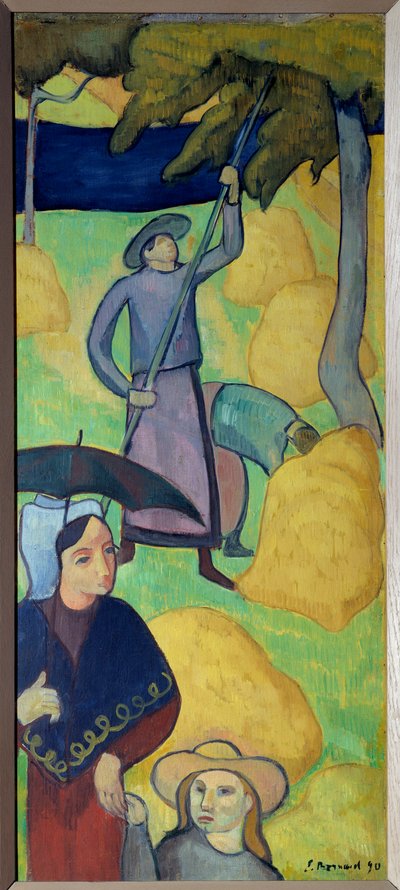 Az alma nyúlik. Almaszedés egy gyümölcsösből. Emile Bernard festménye (1868-1941) alkotó: Emile Bernard