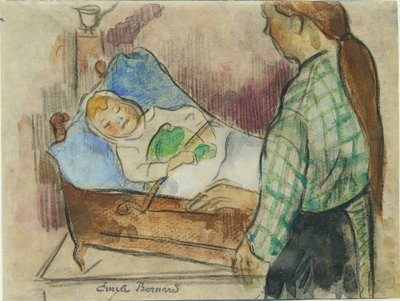 Lefekvés ideje alkotó: Emile Bernard