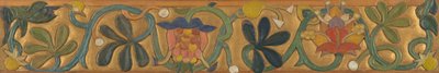 Indák és virágok díszített tábla alkotó: Emile Bernard