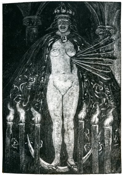 Illusztráció Charles Baudelaire (1821-67) verseihez (metszet) (fekete-fehér fotó) alkotó: Emile Bernard