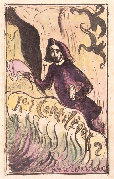 Les Cantilènes: Borító (cinkográf kézi színezéssel) alkotó: Emile Bernard
