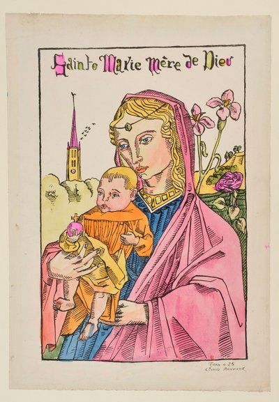 Szent Mária, Isten Anyja, liliommal alkotó: Emile Bernard