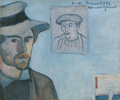 Önarckép Gauguin arcképével alkotó: Emile Bernard