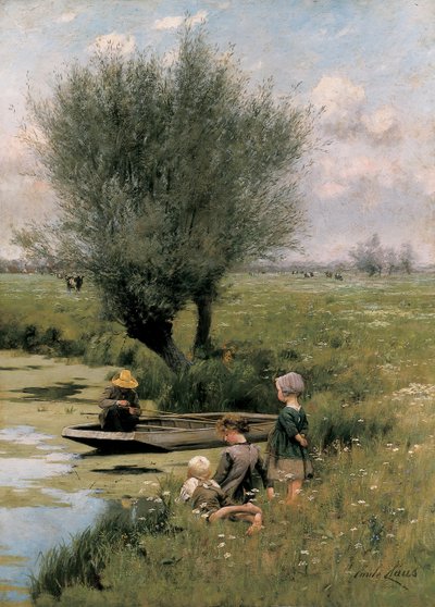 A Folyóparton alkotó: Emile Claus