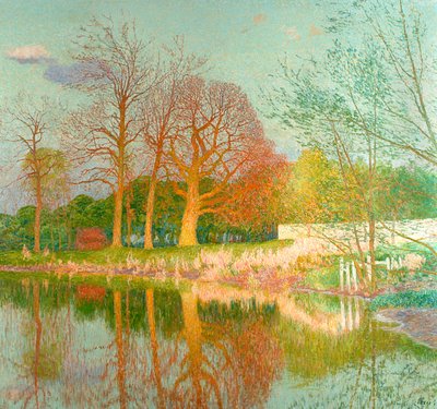 Gesztenyefa az esti napsütésben alkotó: Emile Claus