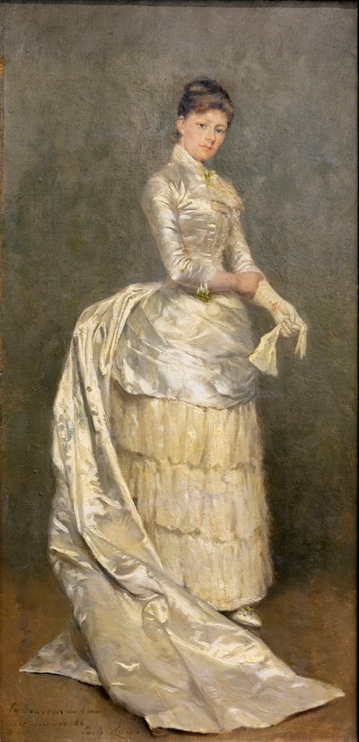 Mrs. Claus portréja esküvői ruhájában alkotó: Emile Claus