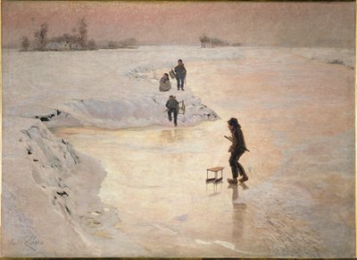 The skaters (festmény vászonra) alkotó: Emile Claus