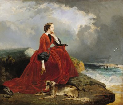 Eugenie császárné 1826-1920 Biarritzban. alkotó: Emile Defonds