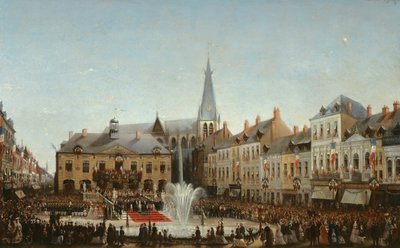 A Lys vizének felavatási ünnepsége Tourcoingban 1863-ban, 1864-ben alkotó: Emile Defrenne