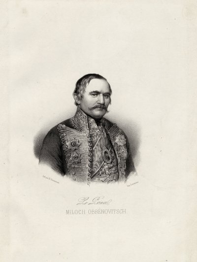 Milo Obrenovic I 1780-1860, szerb herceg, 1838 körül alkotó: Emile Desmaisons
