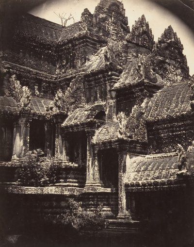 A Nagy Pagoda belső udvarának sarka, 1866. alkotó: Emile Gsell