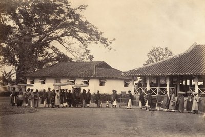 Esküvői körmenet, Cochin Kína, 1866. alkotó: Emile Gsell
