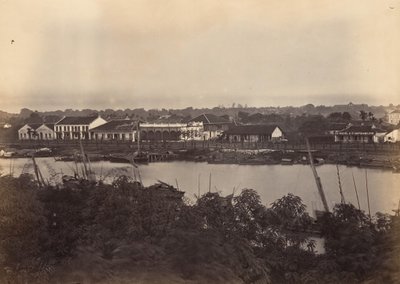 Saigon 1866. 2. számú lap látképe. alkotó: Emile Gsell