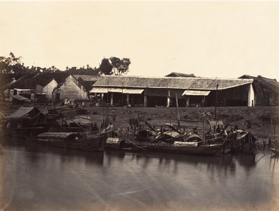 Kilátás a kínai városra, Cholen lap 2. sz., Saigon, Cochin Kína, 1866. alkotó: Emile Gsell
