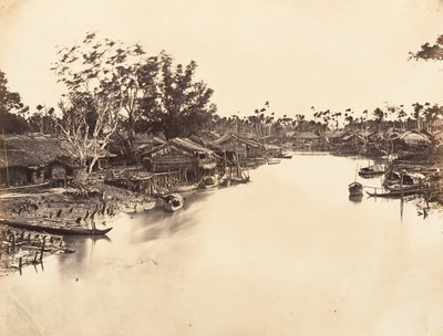 Kilátás a kínai városra, Cholen lap 6. sz., Saigon, Cochin Kína, 1866. alkotó: Emile Gsell