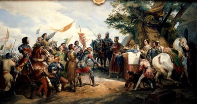 Bouvines-i csata, 1214. július 27., 1827. alkotó: Emile Jean Horace Vernet