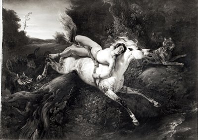 Mazeppa, 1826 alkotó: Emile Jean Horace Vernet