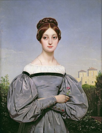 Louise Vernet (1814-45) portréja, a művész lánya alkotó: Emile Jean Horace Vernet