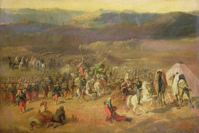 Abd-el-Kader kíséretének elfoglalása (1808-83) vagy az islyi csata 1844. augusztus 14-én, 1844-63 alkotó: Emile Jean Horace Vernet