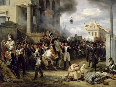 A Clichy-i kapu Párizs védelme alatt, 1814. március 30., 1820. alkotó: Emile Jean Horace Vernet