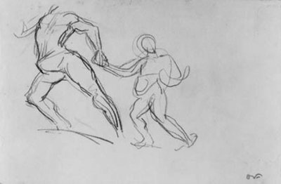 Két figura mozgásban. alkotó: Emile Othon Friesz