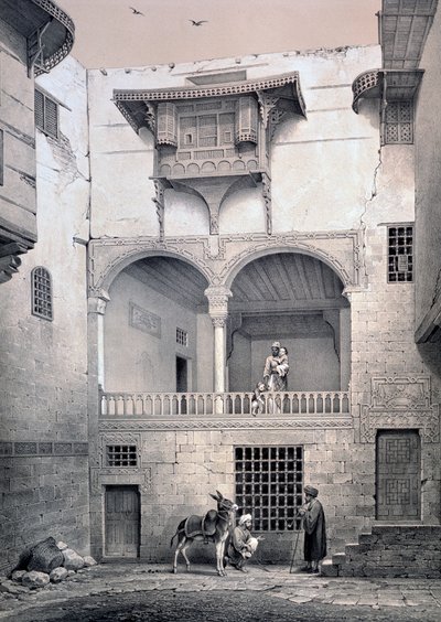 "Beyt El-Tcheleby háza", 19. század alkotó: Emile Prisse d