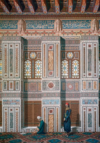„Főterem, Ahmed el-Bordeyny mecsete”, 19. század alkotó: Emile Prisse d