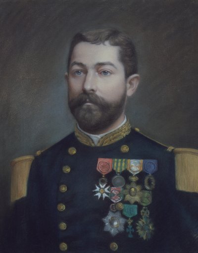 Emile Duboc parancsnok (1852-1935), Tonkin meghódításának hősének portréja (festmény) alkotó: Emile Richard Haumont