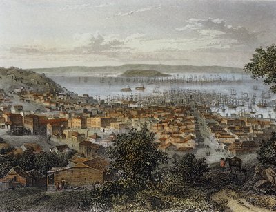 San Francisco, Kalifornia, USA. Gravírozás ... (metszet) alkotó: Emile Rouargue