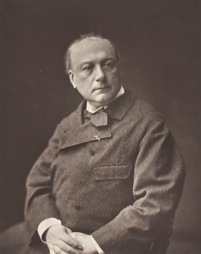 Théodore de Banville, [francia költő és író], c. 1876. alkotó: Emile Tourtin