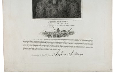John Sakeouse, a grönlandi Jacob Sound szülötte, az első Esquimaux, akiről ismert, hogy ezen az országban 1816-ban alkotó: Emilia Anderson