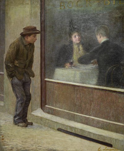 Egy éhes ember elmélkedései vagy társadalmi ellentétek, 1894. alkotó: Emilio Longoni