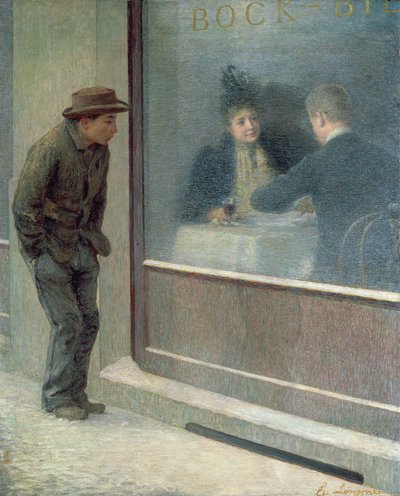 Egy éhező ember elmélkedései vagy társadalmi ellentétek, 1894 alkotó: Emilio Longoni