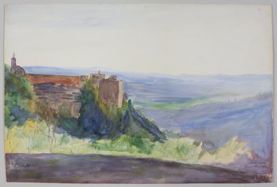 Alhambra, 1900 körül. Ceruza és akvarell alkotó: Emily Sargent