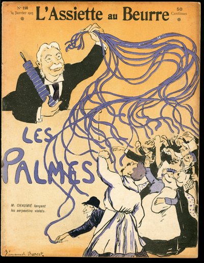 A „” L’Plate au beurre” címlapja, Színes szatirikus alkotó: Emmanuel Barcet