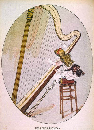 Kis csodagyerek, a LAssiette Au Beurre-i kocsma művésze által metszett. 1907. július alkotó: Emmanuel Barcet